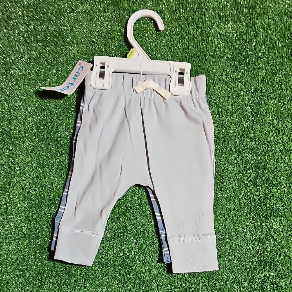 Carter's Blue and White Striped Baby Pants